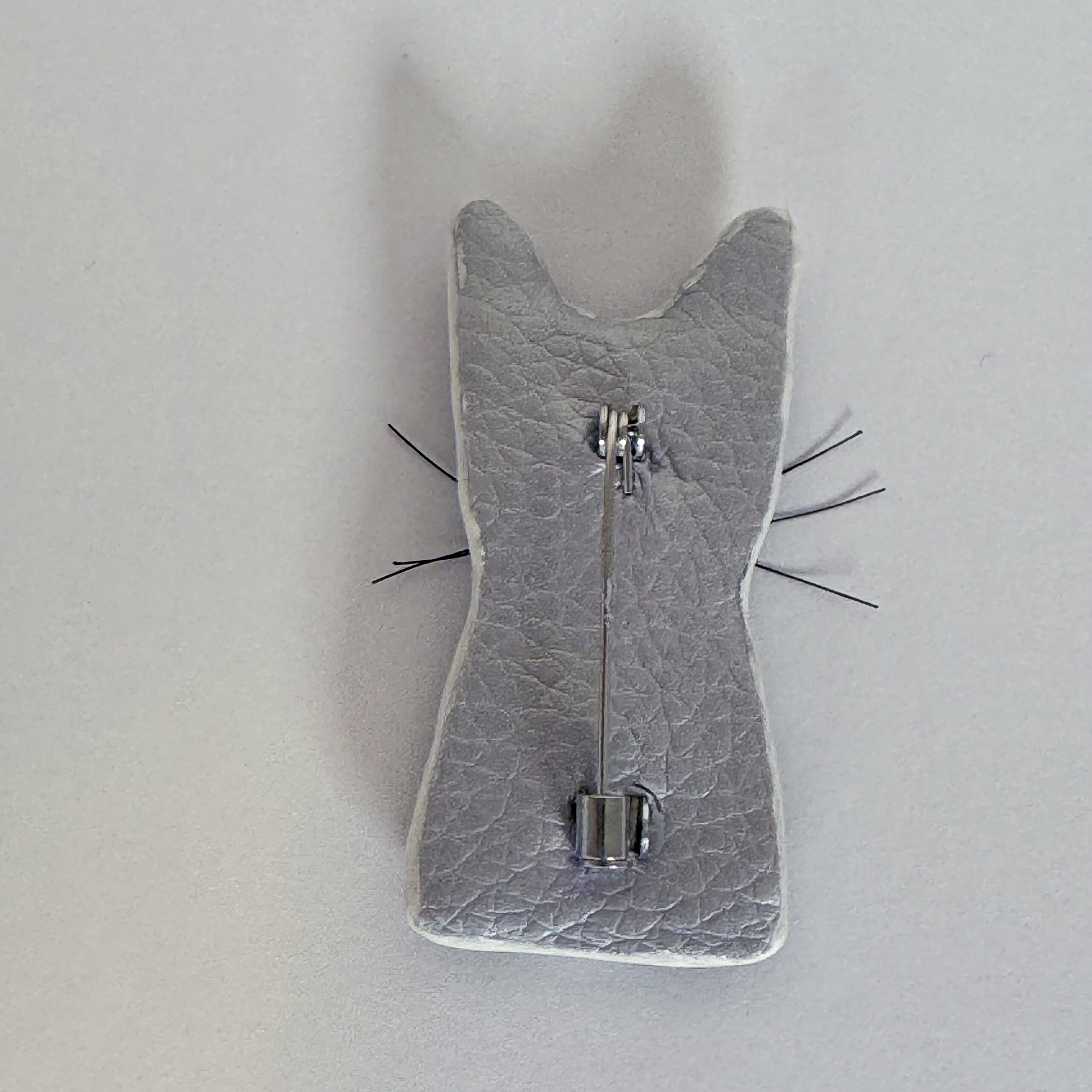 Black and White Tuxedo Cat Brooch with Red Ears, Beaded Kitten Pin, Handmade Embroidered Cat Jewelry, Whimsical Animal Brooch, Unique Cat Lover Gift, Hand-Stitched Kitten Accessory, P.S. Jewelry — view 7