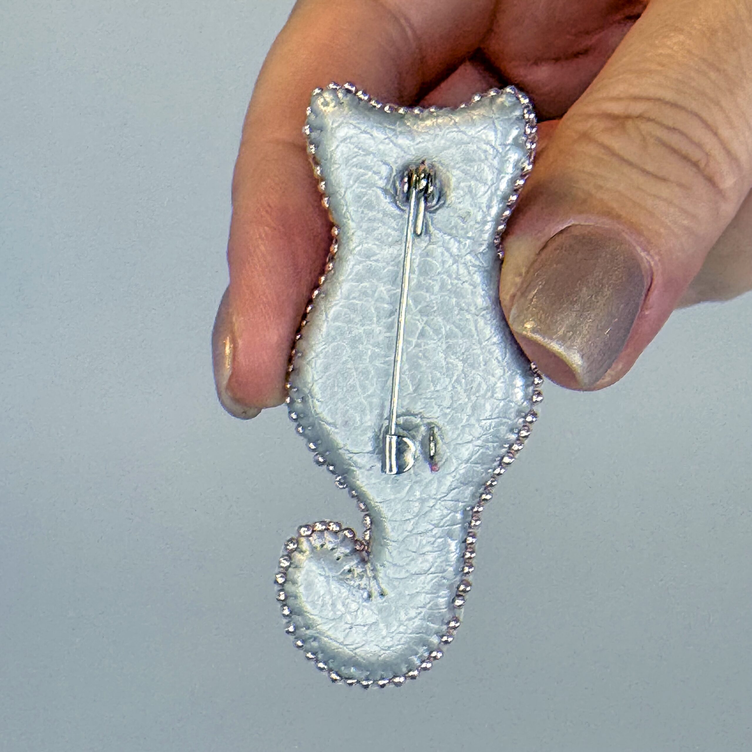 Handmade Cat Silhouette Brooch, Beaded Crystal Feline Jewelry, Gift Cat Brooch - Image 7