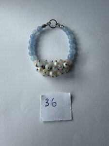 Pastel Bead Bracelet with Moving Cluster and Silver-Color Clasp — lifestyle photo